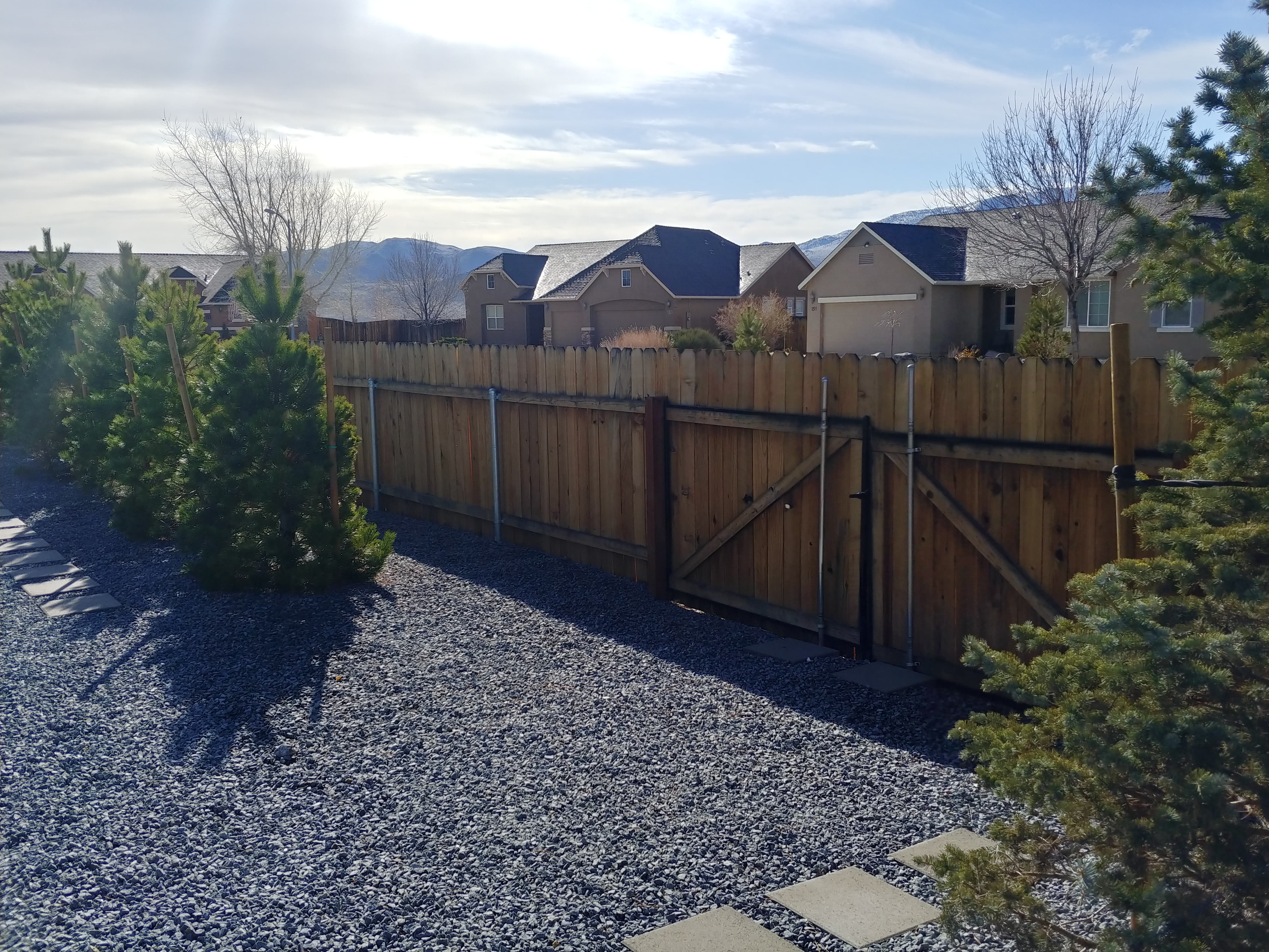 picture of a wooden fence outdoors